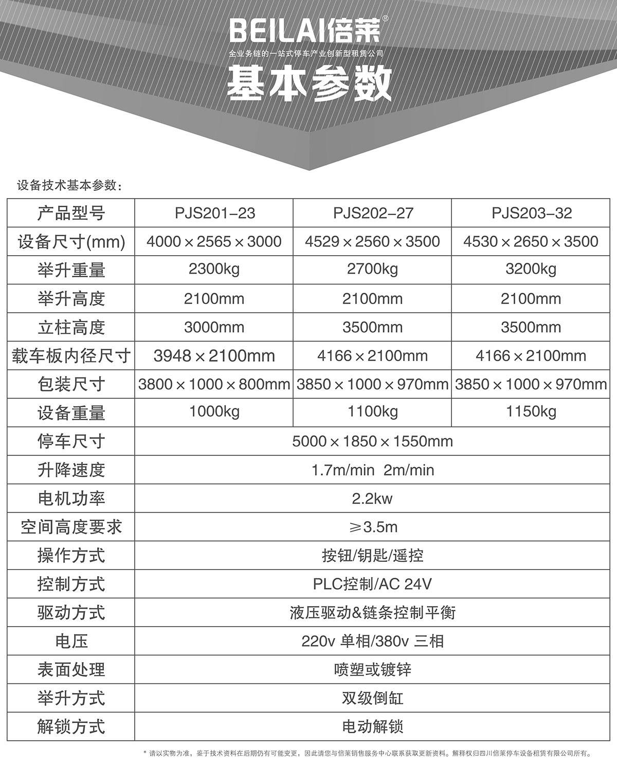 立体车位租赁两柱简易升降机械停车设备基本参数.jpg